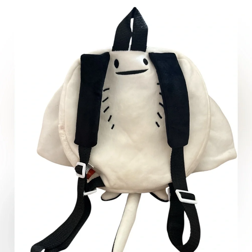 Kids Plush Black Stingray Backpack - Cute Marine Animal Bag - Picture 2 of 6